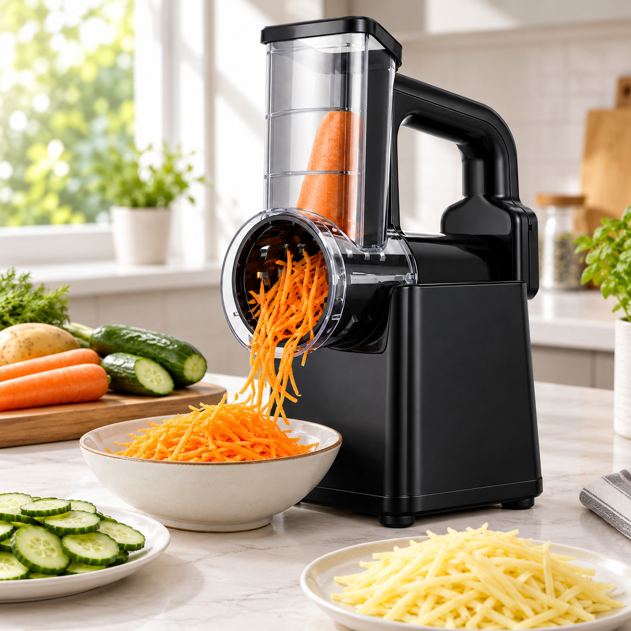Multifunctional Handheld Stainless Food Processor – Manual Food Prep Processor, Compact Handy Kitchen Gadget for Slicing, Chopping & Food Preparation - Image 2